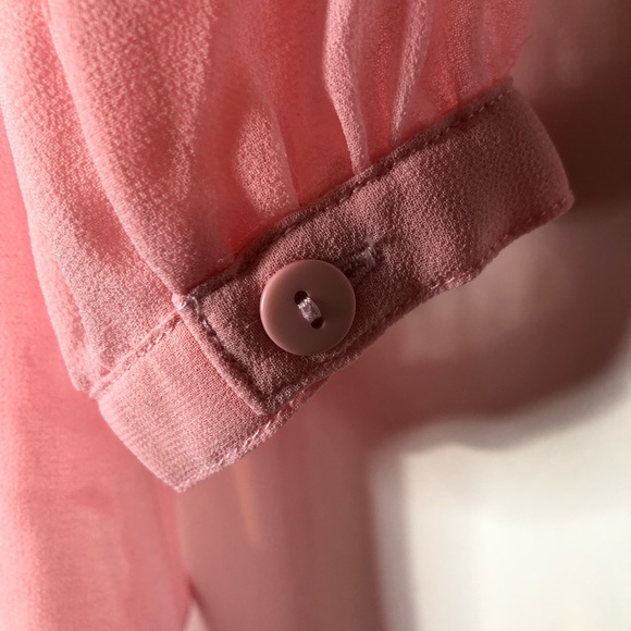 Chiffon Blouse | Sheer Pink - Picture 5 of 12